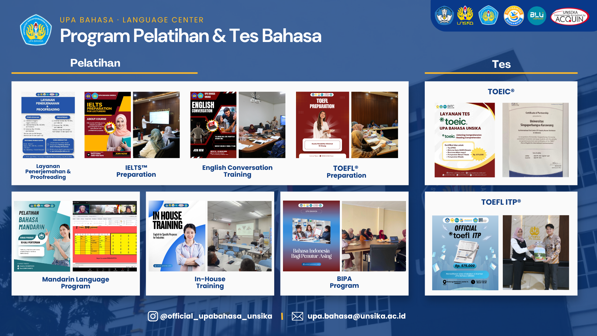 Program Pelatihan & Tes Bahasa